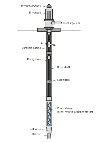 vertical progressive cavity pump diagram