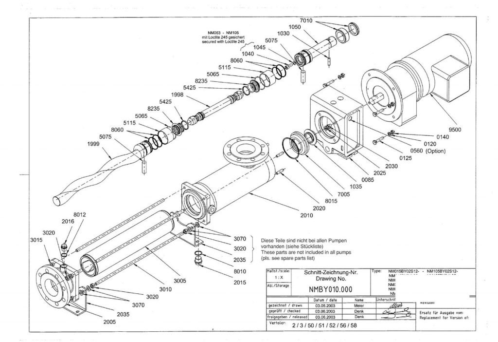 nemo® bf hopper shaped pump diagram